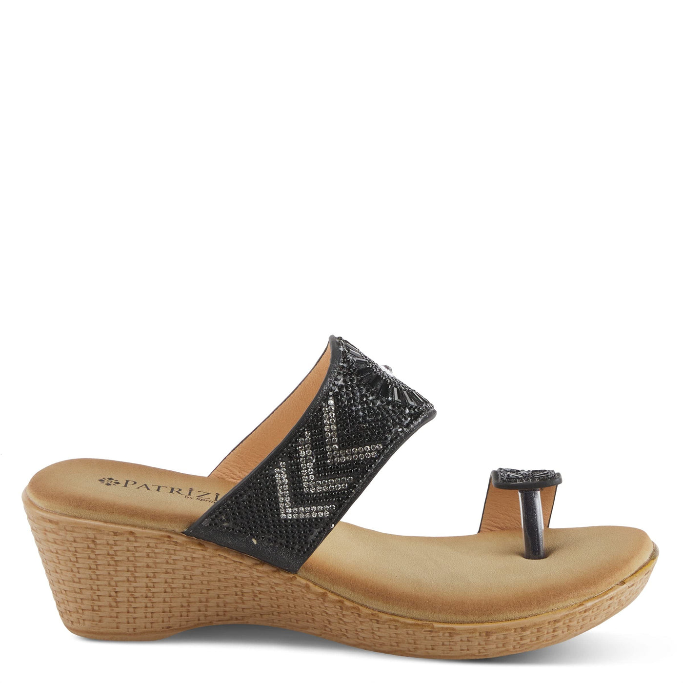 PATRIZIA Women's Geminata Slide Wedge Sandal Black EU 40 / US 9