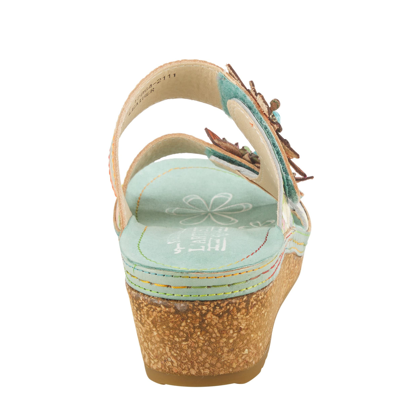 Spring Step L'Artiste Women's Polka Slide Sandals Mint Green Multi EU 37 / US 6.5-7