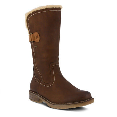 Spring Step Women's Mid Calf Boot, Brown, 6.5-7