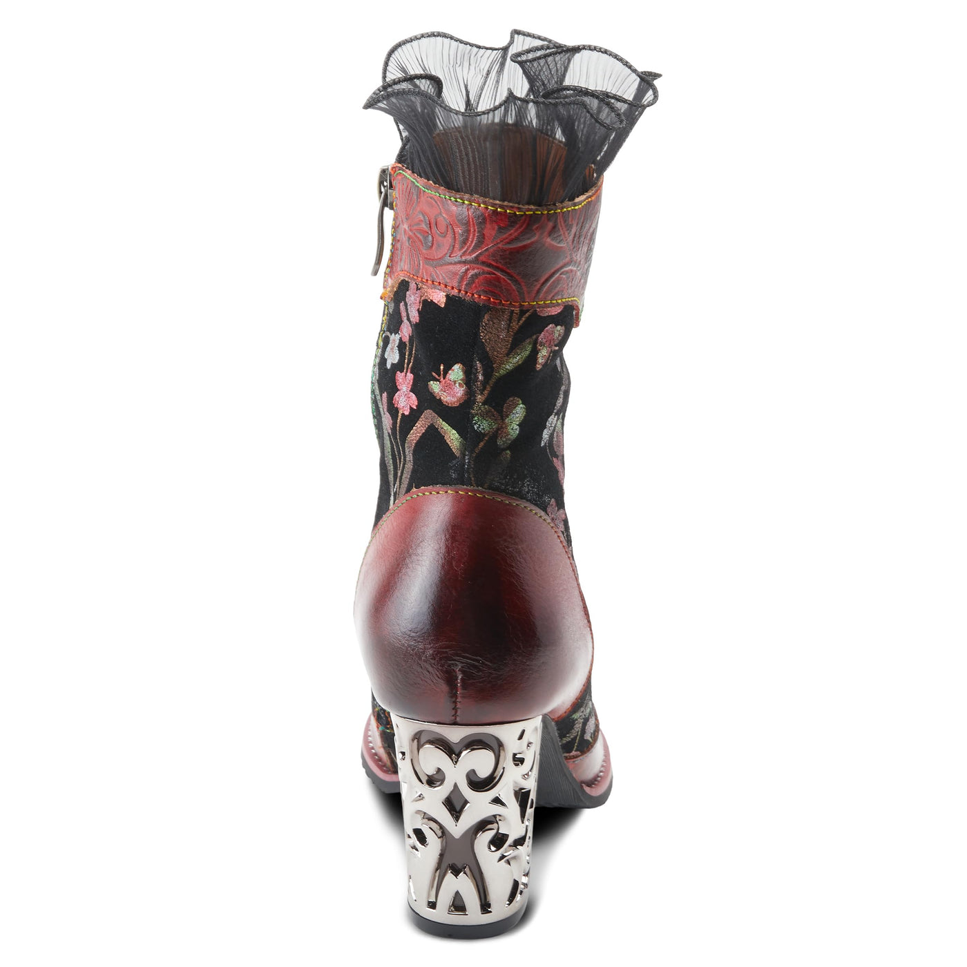 Spring Steps L`Artiste Gaga Mid-Calf Boots for Women - Ladies Boot with Side Zipper Closure - Comfortable Western Women's boots - Red Multi EU 40 / US 9
