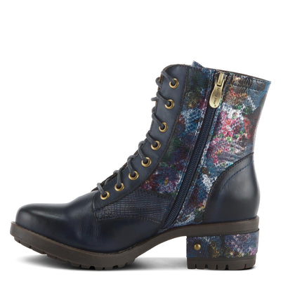 Spring Step L'Artiste Women's Marty-Met Leather Bootie Navy Multi EU 35 / US 5