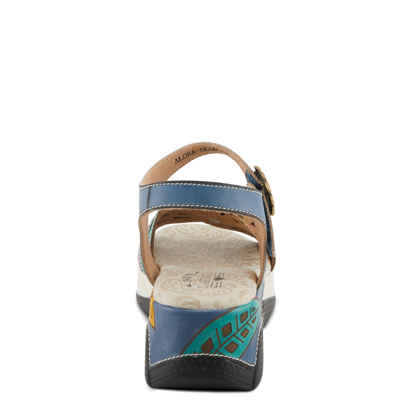 Spring Step L'Artiste Women's ALORA - Hand-Painted Lightweight Athleisure Sandals for Women Blue Multi EU 36 / US 5.5-6