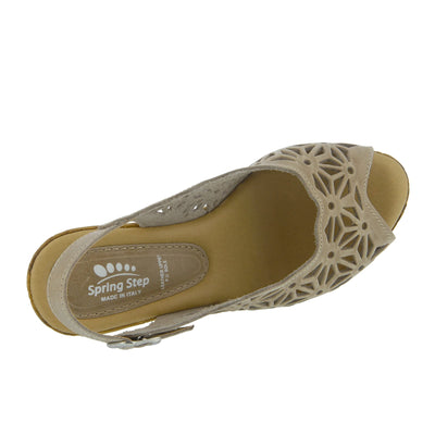 Spring Step Women's Abigail Slingback Sandal Beige EU 39 / US 8.5
