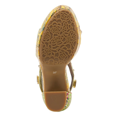 Spring Step L'Artiste Women's Jewell Quarter Strap Sandal Yellow EU 36 / US 5.5-6