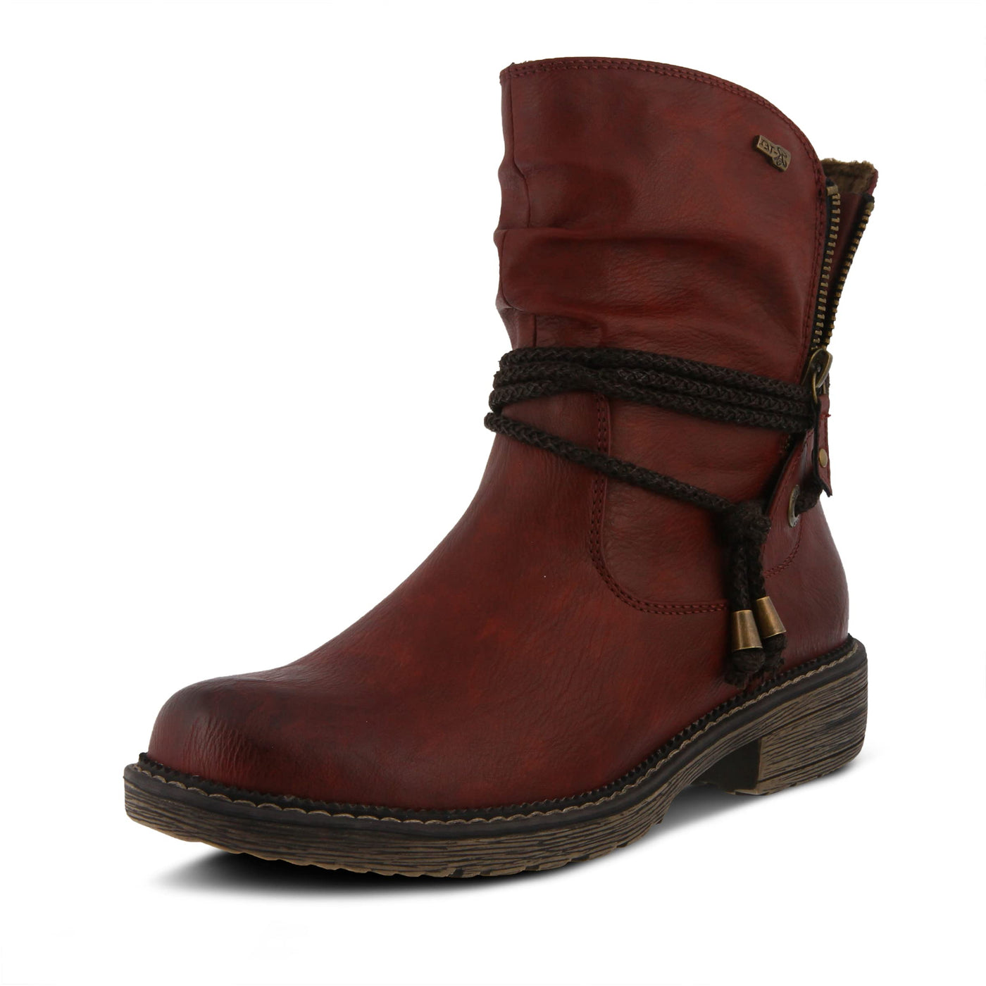 Spring Step womens Mid Calf Boot, Bordeaux, 9 US