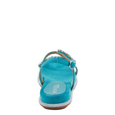 PATRIZIA Women's SHINYQUEEN Flat Sandals Turquoise EU 42 / US 10.5-11