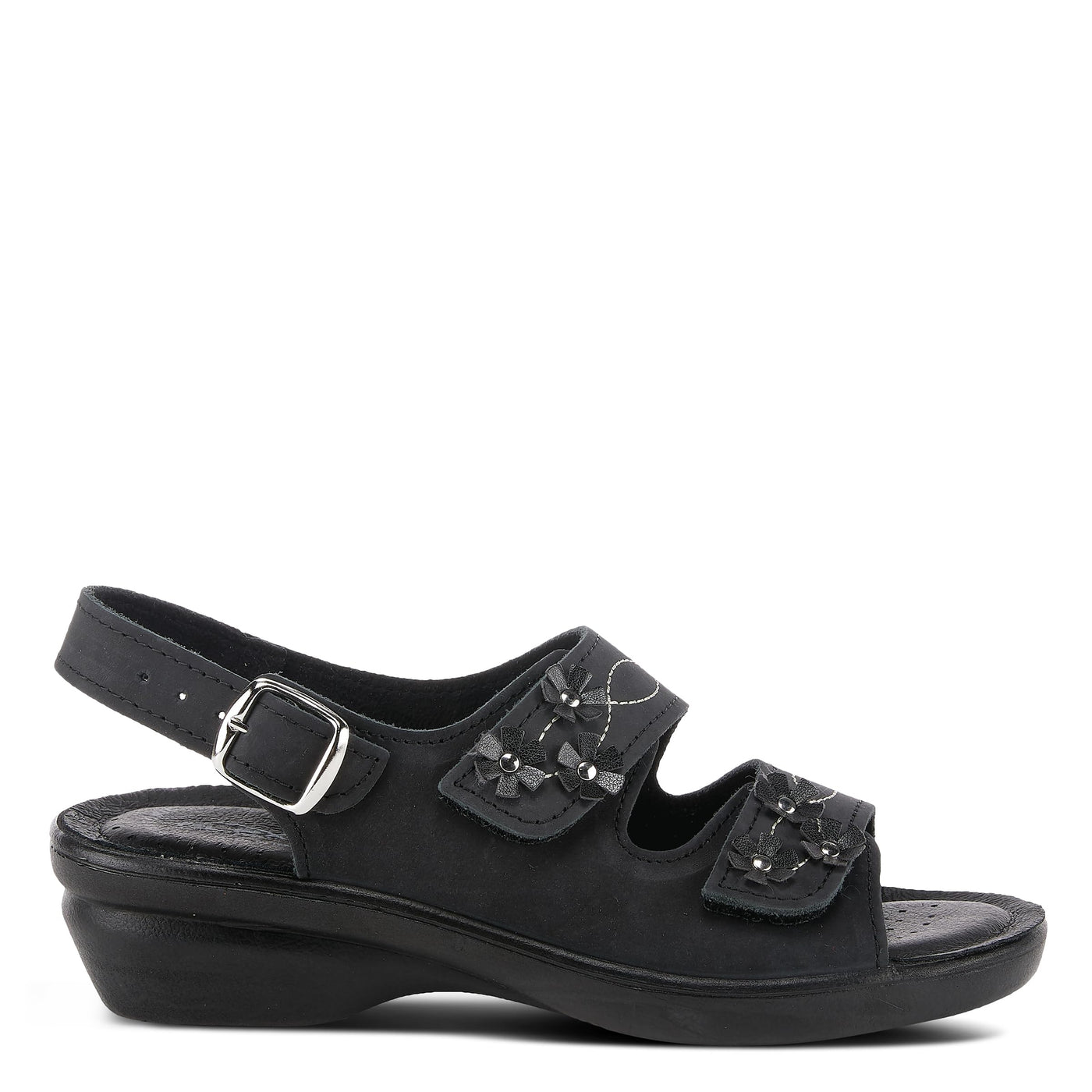 Flexus by Spring Step Ceri Flat Sandal, Black, 40 Medium EU (US 9 US)
