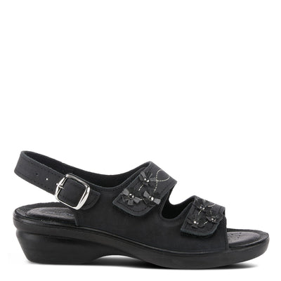Flexus by Spring Step Ceri Flat Sandal, Black, 40 Medium EU (US 9 US)