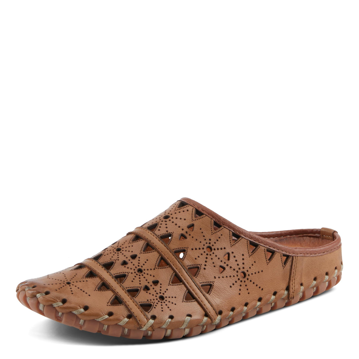 Spring Step Fusalide Slip-On Shoes for Womens - Comfortable Slip-On Shoes with Rubber Outsole - Casual Leather Clogs for Women - Brown EU 36 / US 5.5-6