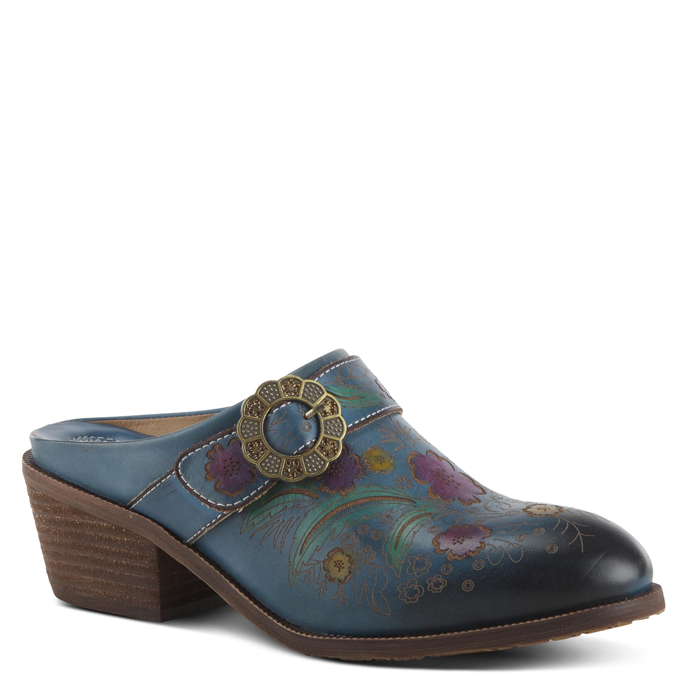 Spring Step L'Artiste Women's Zoozi Leather Mule Blue EU 35 / US 5