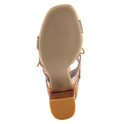 Spring Step L'Artiste Women's Artdeco High Heel Sandal Camel Multi EU 35 / US 5