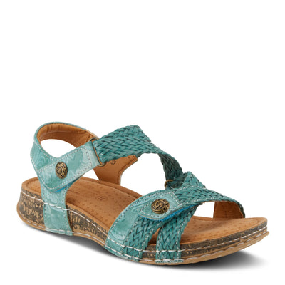 Spring Step L'Artiste Women's Atira Ankle Strap Sandal Teal EU 42 / US 10.5-11