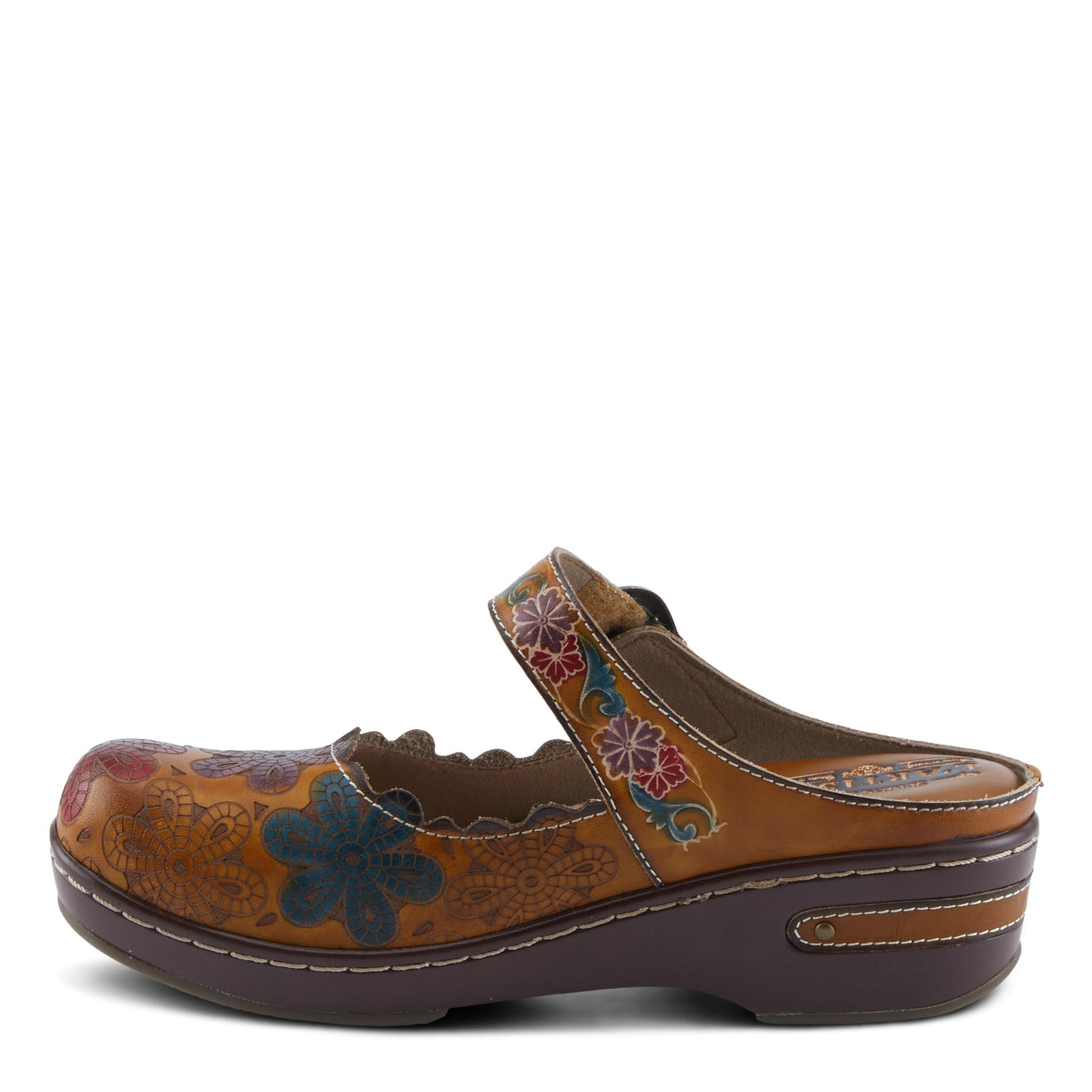 L'Artiste by Spring Step Women's Flochino Clog, Tan Multi, 8.5