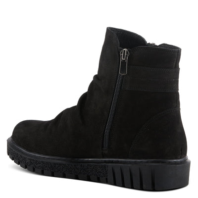 Spring Step Women's Addlyn Nubuck Leather Bootie Black Nubuck EU 40 / US 9