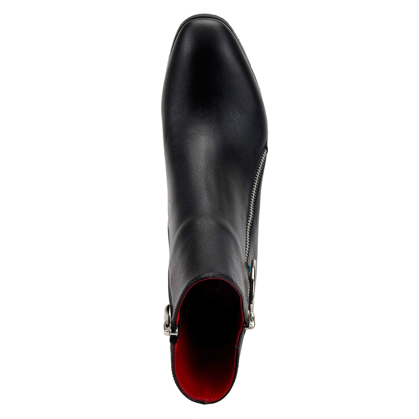 Azura Spring Step Fabulosa V Collar Ankle Boots for Women - Premium Leather Women's Chelsea Boots with Side Zippers - Black EU 40 / US 9