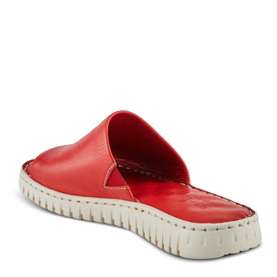 Spring Step NAPPA Women's Soft Leather Slip-On - Cushioned Footbed, Elastic Gore, Maximum Flexibility Red EU 41 / US 9.5-10