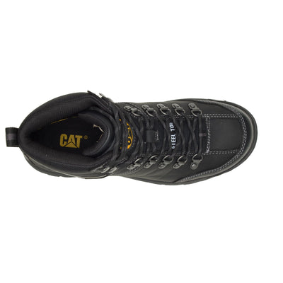 Cat Footwear Men's Threshold Waterproof Steel Toe Work Boot, Black, 8.5