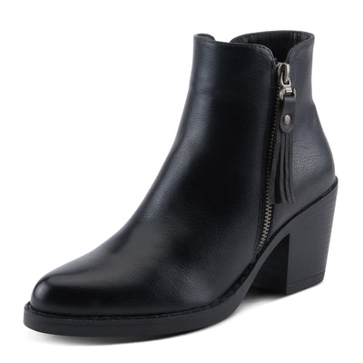PATRIZIA Women's ALRK Heeled Booties with Fringe Tassels, Zipper Closure, and Western-Inspired Design Black EU 40 / US 9