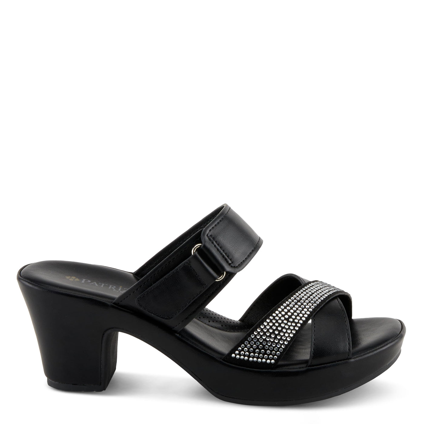 PATRIZIA Women's SCALAN Crystal-Adoed Slide Sandals Black EU 39 / US 8.5