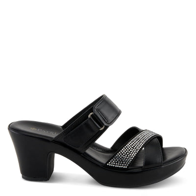 PATRIZIA Women's SCALAN Crystal-Adoed Slide Sandals Black EU 39 / US 8.5
