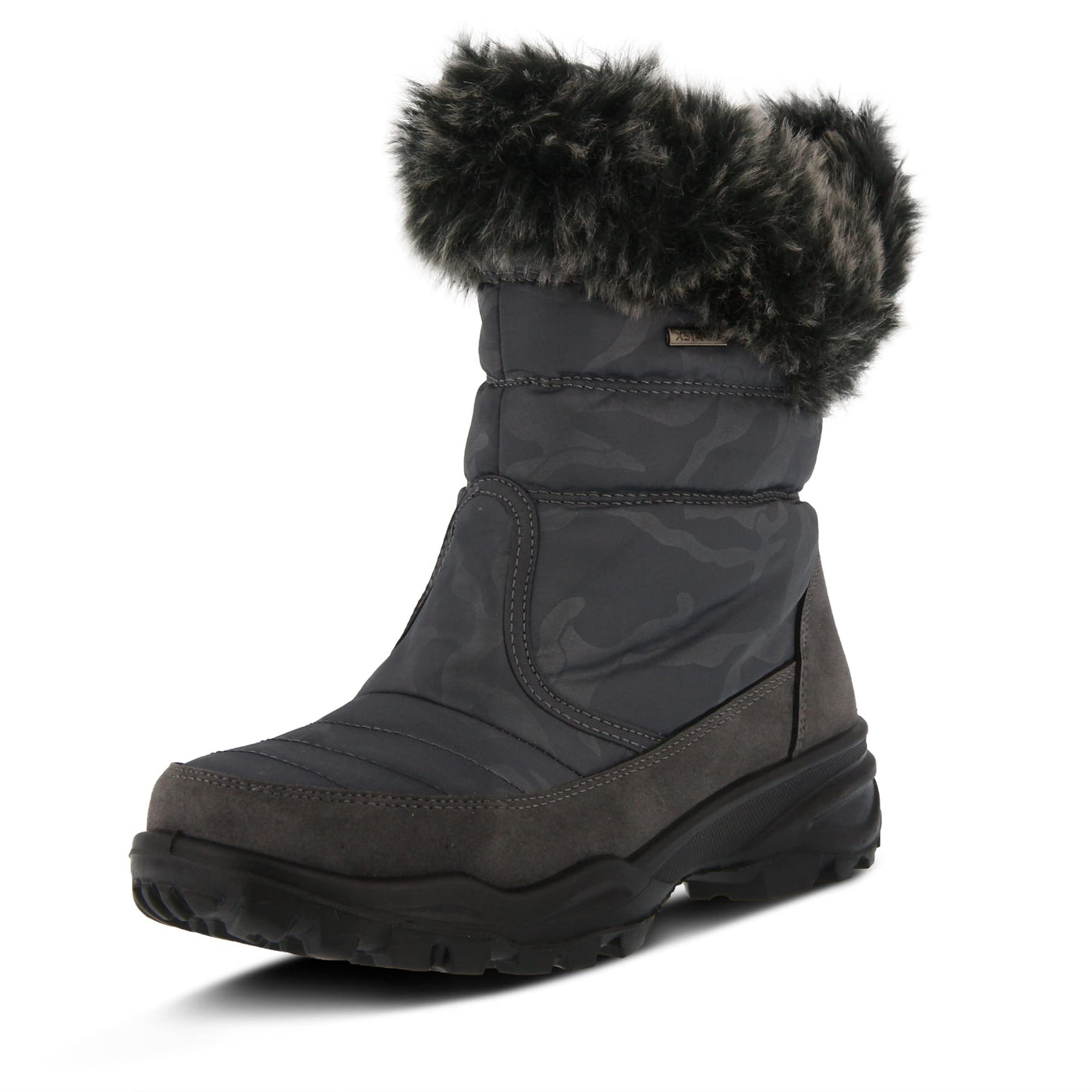 Spring Step Flexus Korine Nylon Boots for Women - Waterproof Camo Print Design Boots - Women's Snow Boots for Outdoor and Work Grey EU 40 / US 9