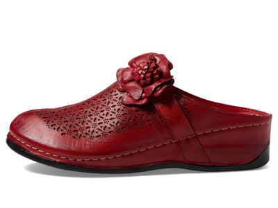 Spring Step Women's Lilybean Leather Clog Red EU 41 / US 9.5-10