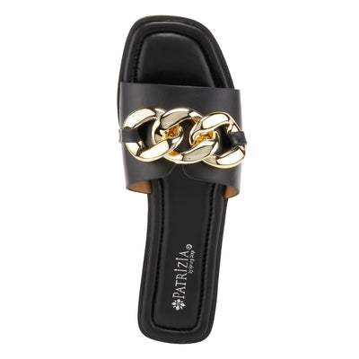 Patrizia Women's Barbee Slide Sandal, Black, 8.5