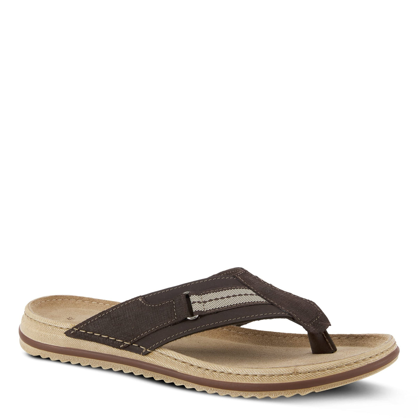 Spring Step Men's Uriel Thong Sandal Dark Brown EU 45 / US 11.5