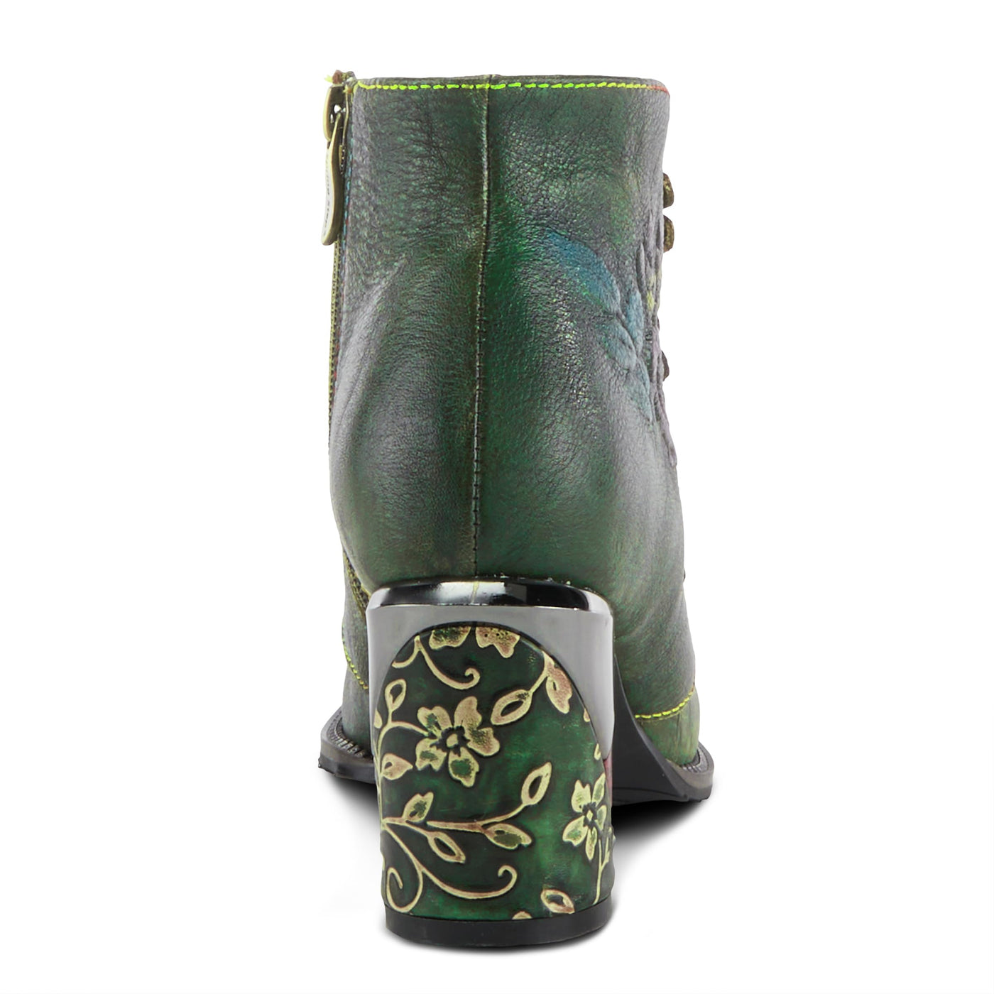 Spring Step L'Artiste Women's Maleeka Leather Mid Calf Boot Green Multi EU 37 / US 6.5-7