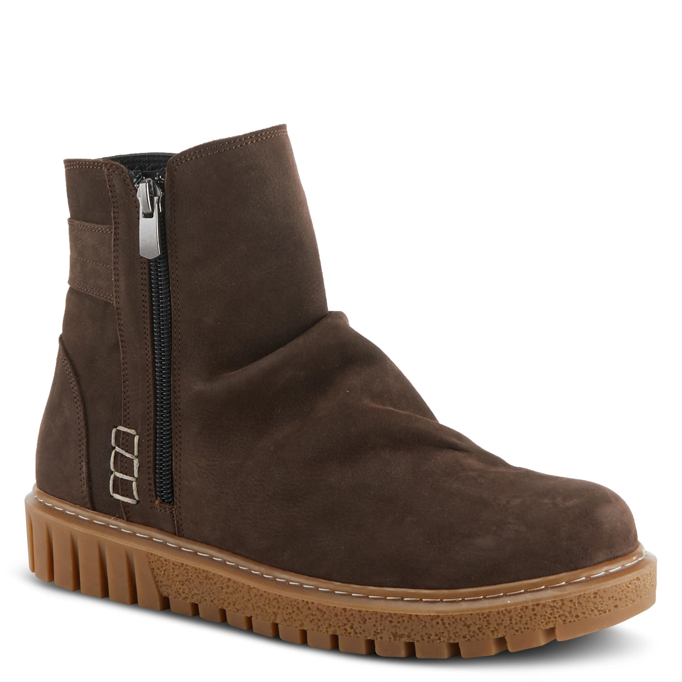 Spring Step Women's Addlyn Nubuck Leather Bootie Brown Nubuck EU 41 / US 9.5-10