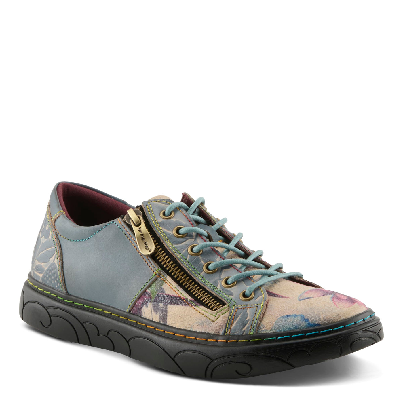Spring Step L`Artiste Women's Danli-Bloom Sneaker Blue Multi EU 37 / US 6.5-7