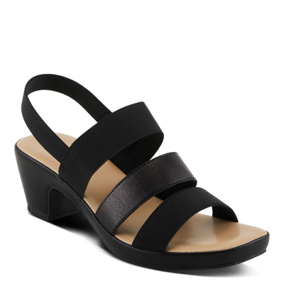 PATRIZIA Women's MARZULA Multi Strap Slingback Heeled Sandals Black EU 37 / US 6.5-7
