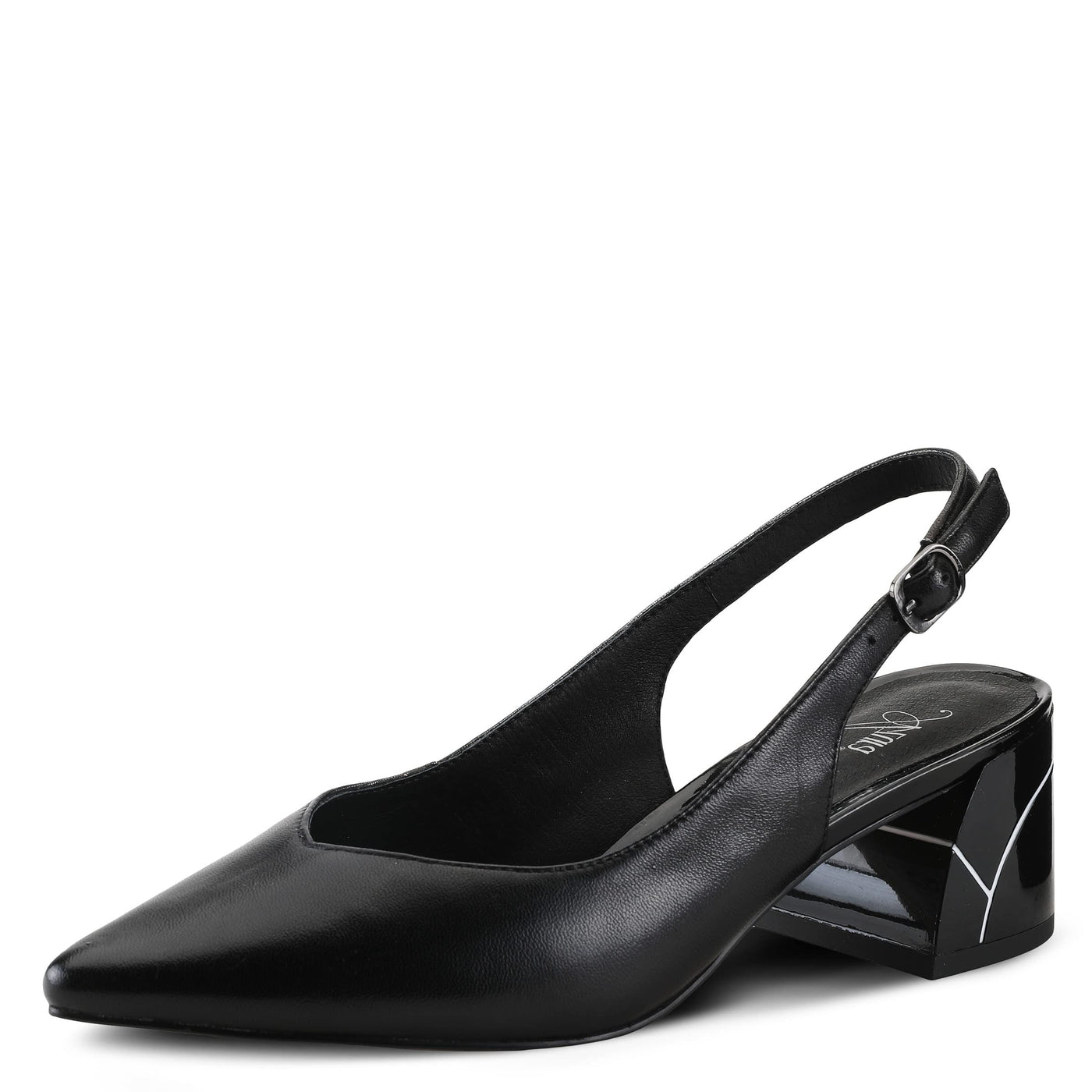 Azura Women's Pretty Slingback Shoe Black EU 37 / US 6.5-7