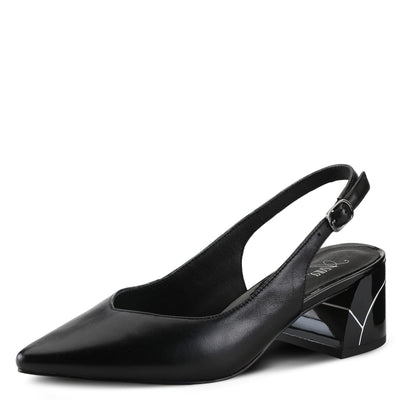 Azura Women's Pretty Slingback Shoe Black EU 37 / US 6.5-7