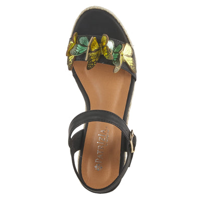 PATRIZIA Women's Flyaway Wedge Sandal Black EU 36 / US 5.5-6