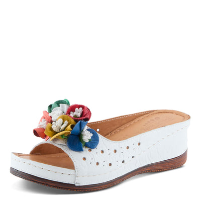 Spring Step Women's Flowerchild Slide Sandal White EU 37 / US 6.5-7