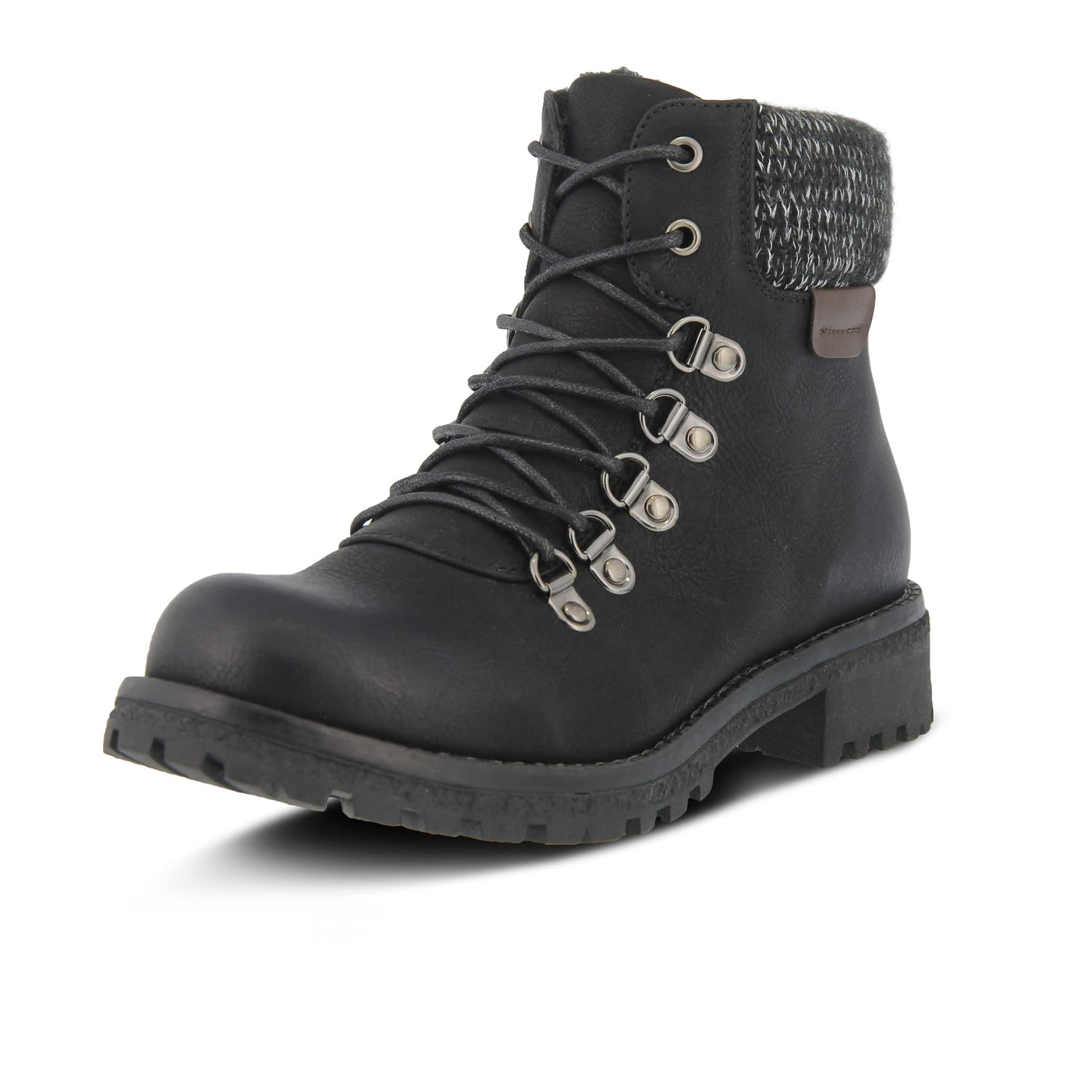 PATRIZIA Spring Step Clarris Lace-Up Booties for Women - Ladies Boots with Cozy Faux Fur Lining - Tonal Stitching Ankle Boots for Womens - Black EU 36 / US 5.5-6