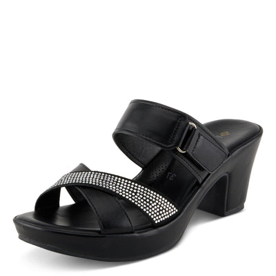 PATRIZIA Women's SCALAN Crystal-Adoed Slide Sandals Black EU 40 / US 9