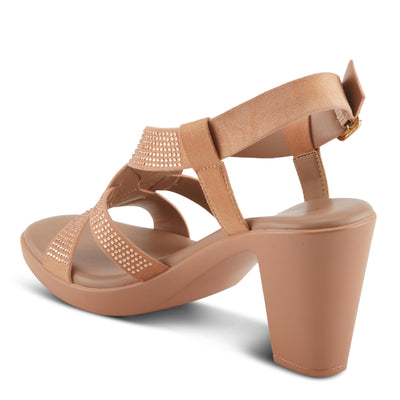 PATRIZIA Women's DRINA Slingback Cross-Over Heeled Sandals Blush EU 39 / US 8.5