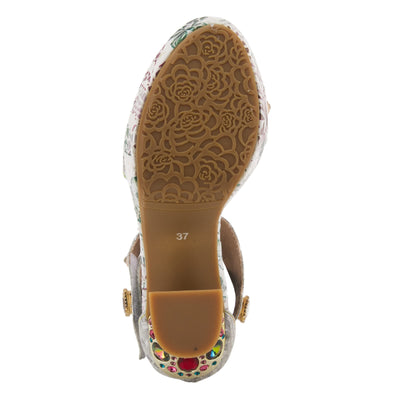 Spring Step L'Artiste Women's Jewell Quarter Strap Sandal Ice EU 38 / US 7.5-8