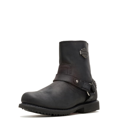 HARLEY-DAVIDSON FOOTWEAR Men's Scout Leather Motorcycle Harness Casual Boot, Black, 11.5