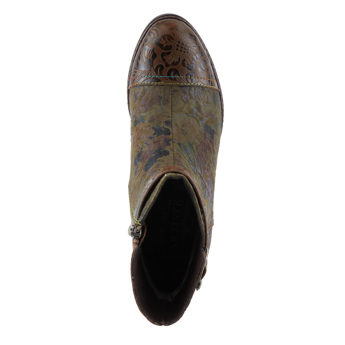 L'Artiste by Spring Step Women's Antilles Boho Booties, Olive Green, 8.5