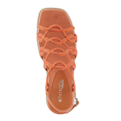 PATRIZIA Women's GLAMGLOSS Flat Sandals Orange EU 36 / US 5.5-6