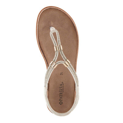 PATRIZIA Women's BIDDLE Slip-On Rhinestone-Embellished Sandals - Microsuede Upper, Cushioned Insole, and Elegant Design WHITE EU 37 / US 6.5-7