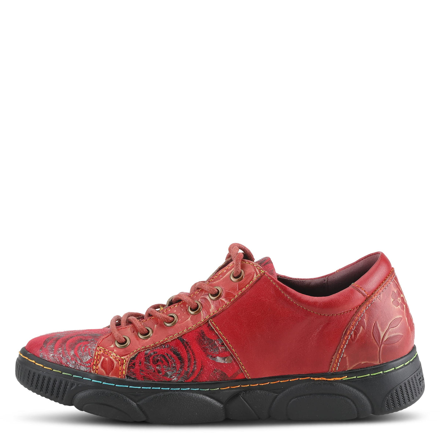 Spring Step L`Artiste Danli-Bloom Sneakers for Women - Sneaker Shoes for Women with Adjustable Metal Zipper - Womens Sneaker Shoe for Outdoor - Red Multi EU 42 / US 10.5-11