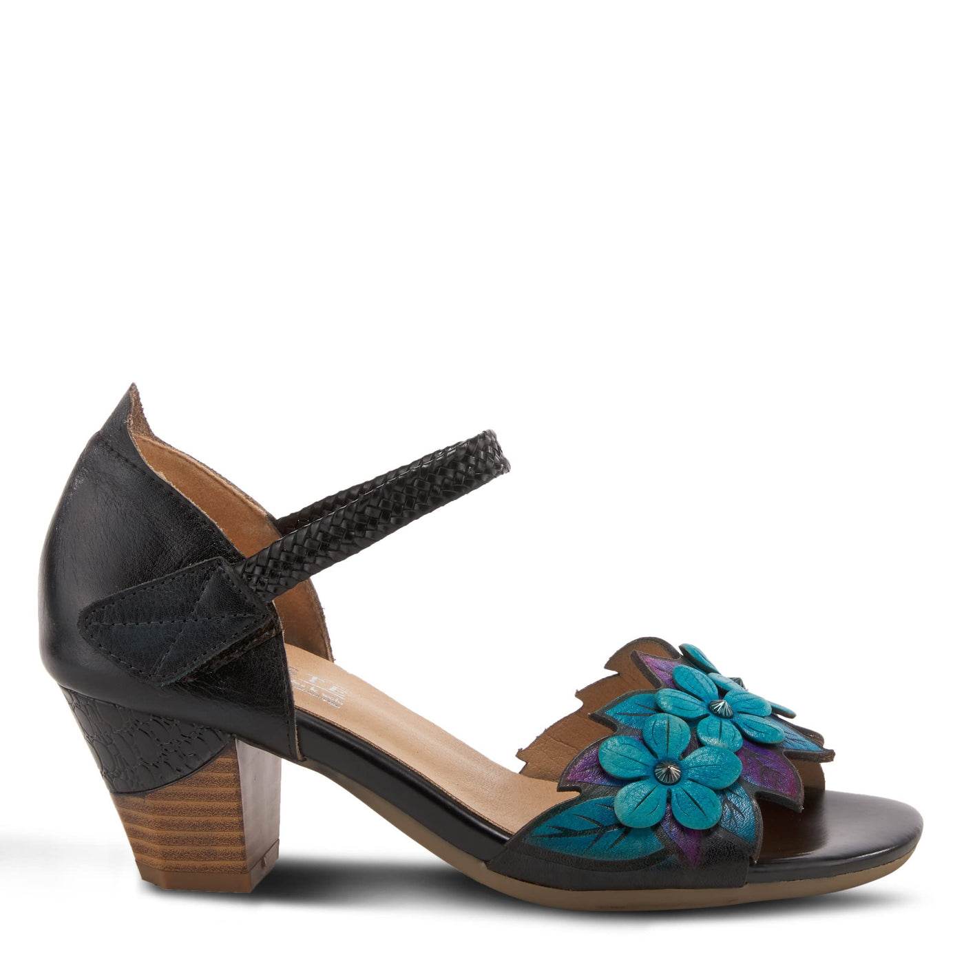 Spring Step L'Artiste Women's Compelling Maryjane Sandal Black Multi EU 37 / US 6.5-7