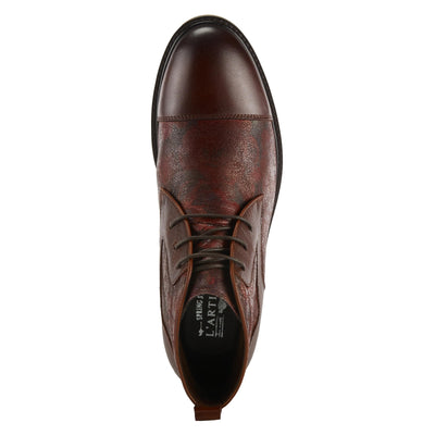 Spring Step L'Artiste Balvin Booties for Men - Cap-Toe Dress Shoe with Lace-up Closure - Comfortable Mens Shoes for Outdoor Walking - Bordeaux EU 45 / US 11.5