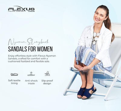 Flexus Nyaman Pindott Slingback Sandals for Women | Lightweight, Adjustable and Iridescent Women's Footwear for All Day Comfort, Made in Italy BLACK EU 38 / US 7.5-8