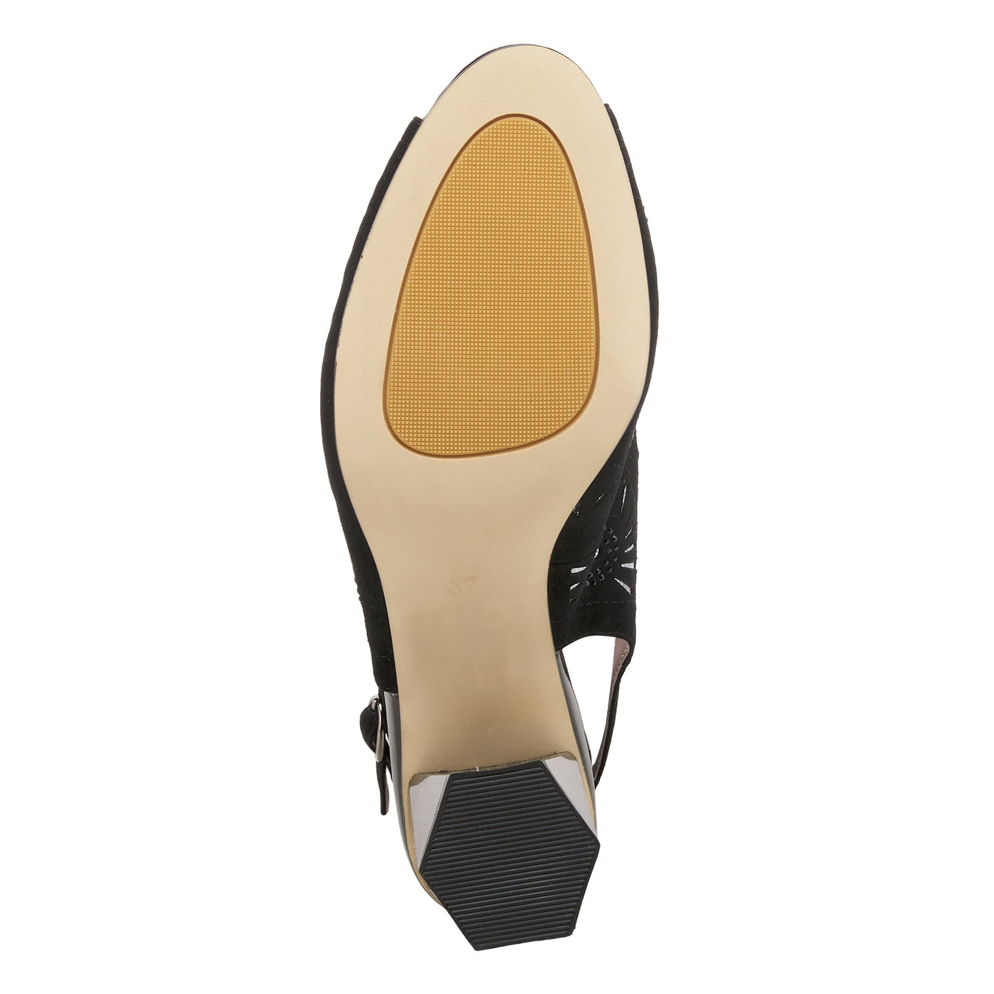Azura Women's Engagement Heeled Sandal, Black Suede, 7.5-8