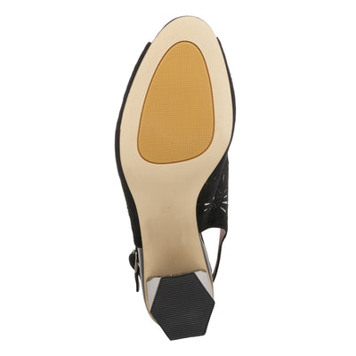 Azura Women's Engagement Heeled Sandal, Black Suede, 7.5-8